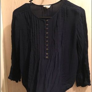 Forever 21 super lightweight navy blue relaxed fit shirt